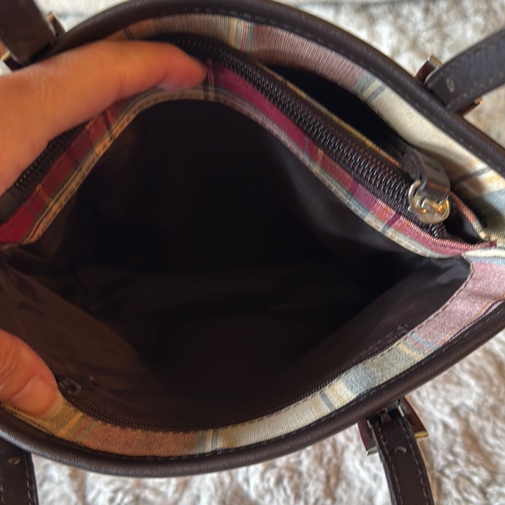 Longaberger Red and Cream Tartan Mini Tote BLACK FRIDAY SALE - Picture 5 of 8